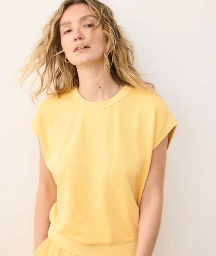Marine Layer - Cloud 9 Terry Dolman Tee- Sunflower