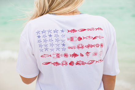 American Seas Tee - Sea Pearl